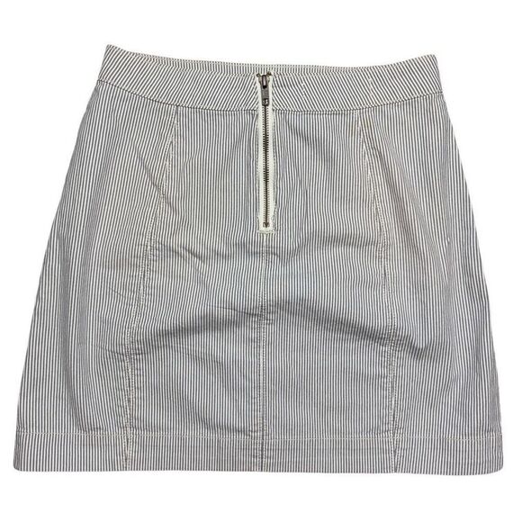 Title: Anthropologie Pilcro High-Waisted Zip Front Striped Mini Skirt Size 0 - Picture 1 of 8